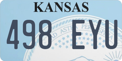 KS license plate 498EYU
