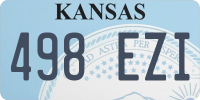 KS license plate 498EZI