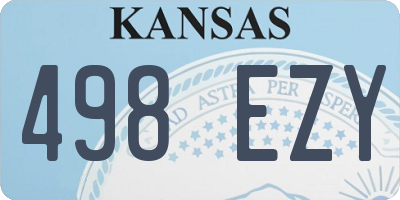 KS license plate 498EZY