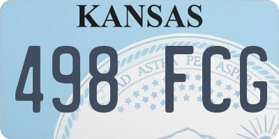 KS license plate 498FCG