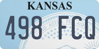 KS license plate 498FCQ