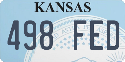 KS license plate 498FED