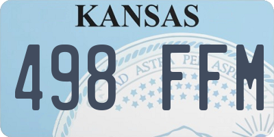 KS license plate 498FFM