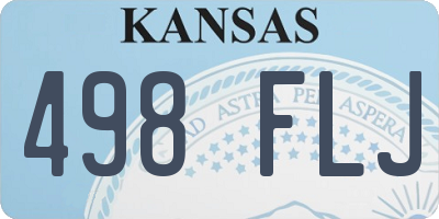 KS license plate 498FLJ