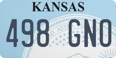 KS license plate 498GNO