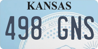 KS license plate 498GNS