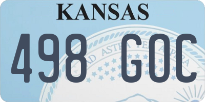KS license plate 498GOC