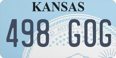 KS license plate 498GOG