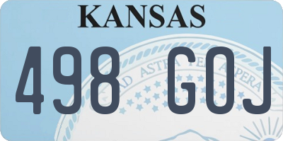 KS license plate 498GOJ