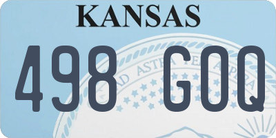 KS license plate 498GOQ