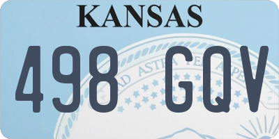KS license plate 498GQV