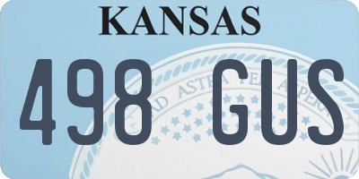 KS license plate 498GUS