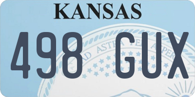KS license plate 498GUX