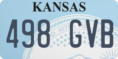KS license plate 498GVB