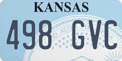 KS license plate 498GVC