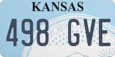 KS license plate 498GVE