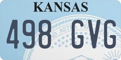 KS license plate 498GVG