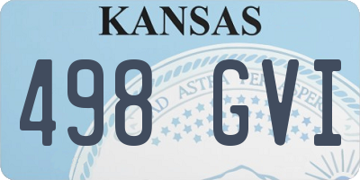 KS license plate 498GVI
