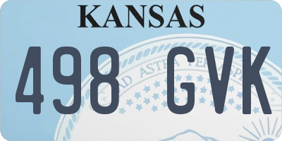 KS license plate 498GVK