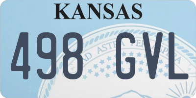 KS license plate 498GVL