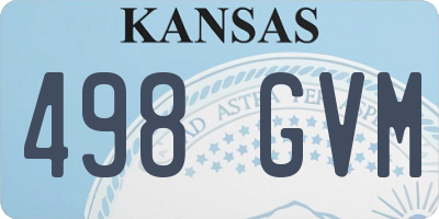 KS license plate 498GVM