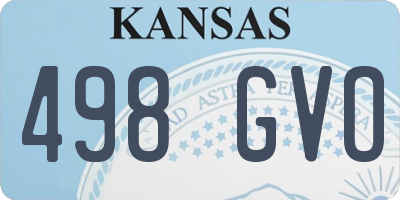 KS license plate 498GVO