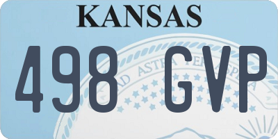 KS license plate 498GVP