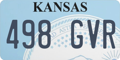 KS license plate 498GVR