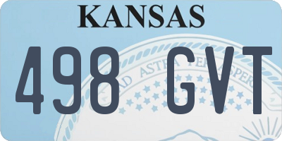 KS license plate 498GVT