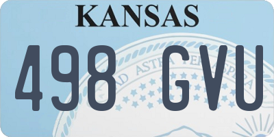 KS license plate 498GVU