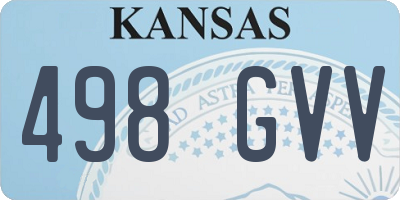 KS license plate 498GVV
