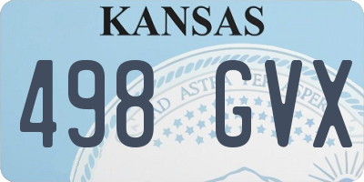 KS license plate 498GVX