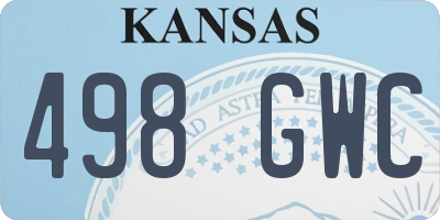 KS license plate 498GWC
