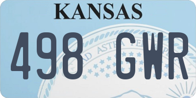 KS license plate 498GWR