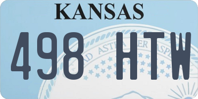 KS license plate 498HTW