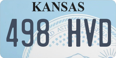 KS license plate 498HVD