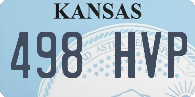 KS license plate 498HVP