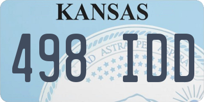 KS license plate 498IDD