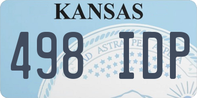 KS license plate 498IDP