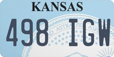 KS license plate 498IGW