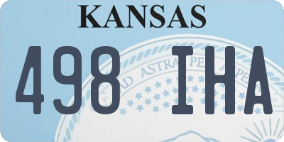 KS license plate 498IHA
