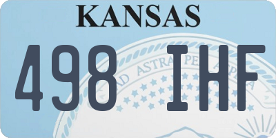 KS license plate 498IHF