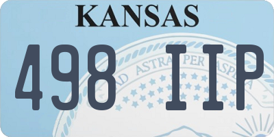 KS license plate 498IIP