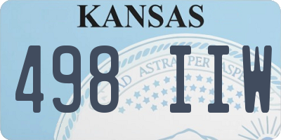 KS license plate 498IIW