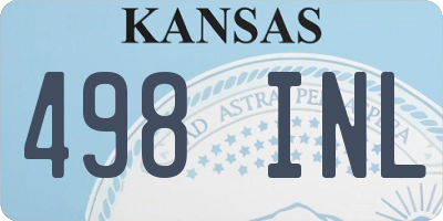 KS license plate 498INL