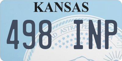 KS license plate 498INP