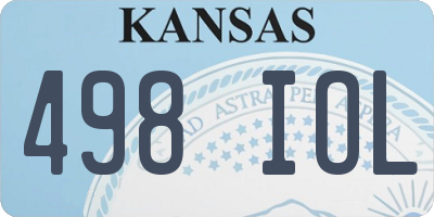 KS license plate 498IOL
