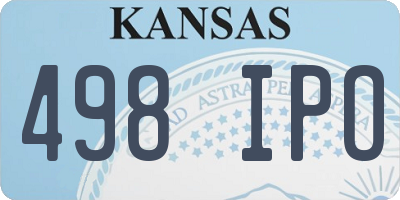 KS license plate 498IPO
