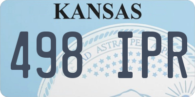 KS license plate 498IPR