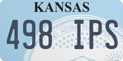 KS license plate 498IPS